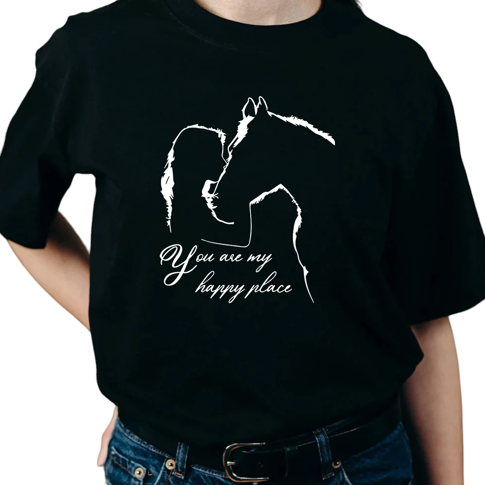 You Are My Happy Place Horse TShirt – Black You Are My Happy Place Horse TShirt – Black