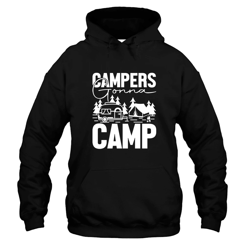 Camper Gonna Camping Hoodie – Black Camper Gonna Camping Hoodie – Black