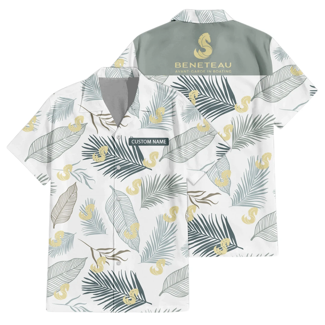 Beneteau Hawaiian Shirt Tropical Leaves Seamless Pattern All-over Print Summer Gift, Custom Name HIHI160125Y7HWLS1BEN Beneteau Hawaiian Shirt Tropical Leaves Seamless Pattern All-over Print Summer Gift, Custom Name HIHI160125Y7HWLS1BEN