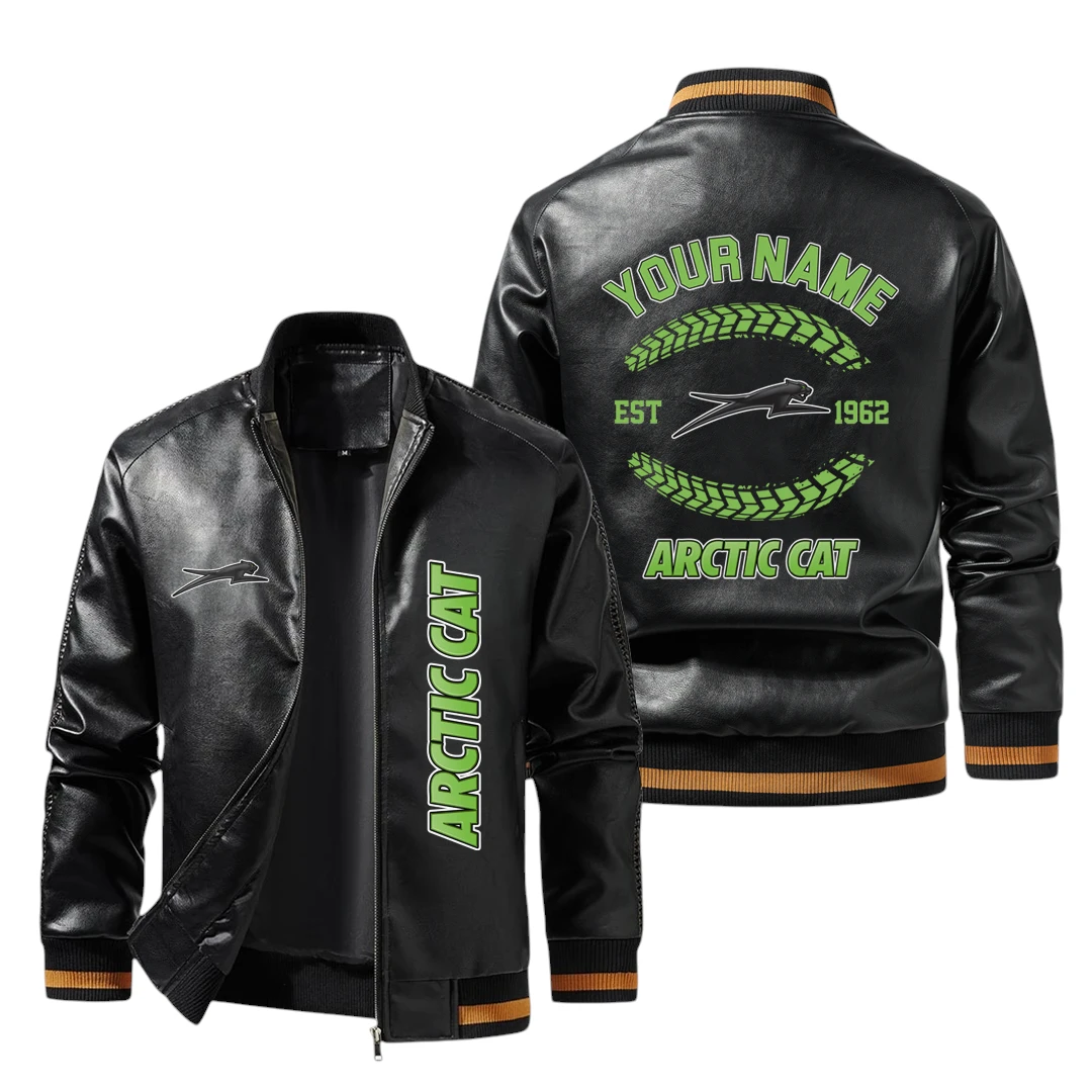 Vintage Arctic Cat Exclusive Logo Jacket Est 1962, Classic Ribbed Collar and Striped Cuffs, Custom Name HIDI220225Y12LJ93ARC Vintage Arctic Cat Exclusive Logo Jacket Est 1962, Classic Ribbed Collar and Striped Cuffs, Custom Name HIDI220225Y12LJ93ARC