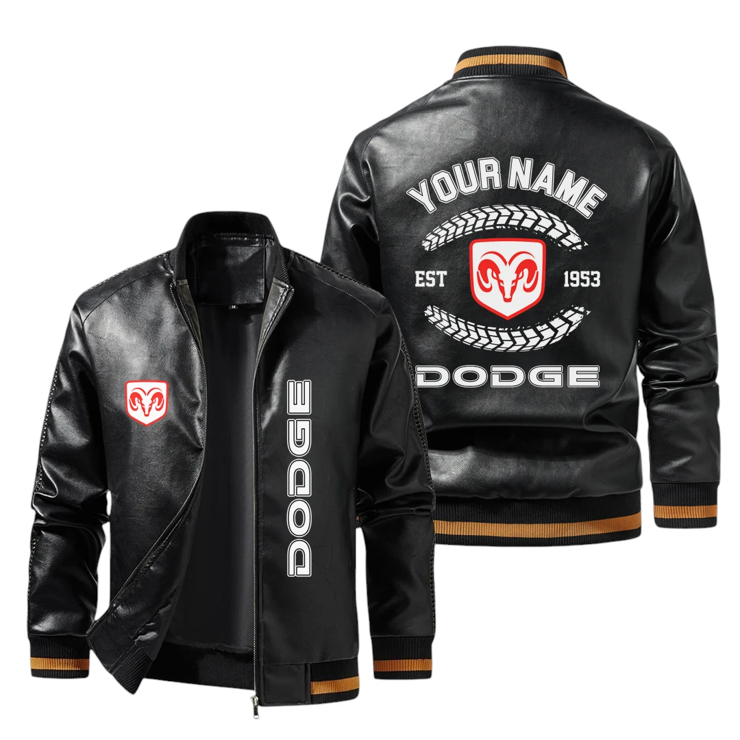 Vintage Dodge Exclusive Logo Jacket Est 1953, Classic Ribbed Collar and Striped Cuffs, Custom Name HIDI240225Y12LJ93DOD Vintage Dodge Exclusive Logo Jacket Est 1953, Classic Ribbed Collar and Striped Cuffs, Custom Name HIDI240225Y12LJ93DOD