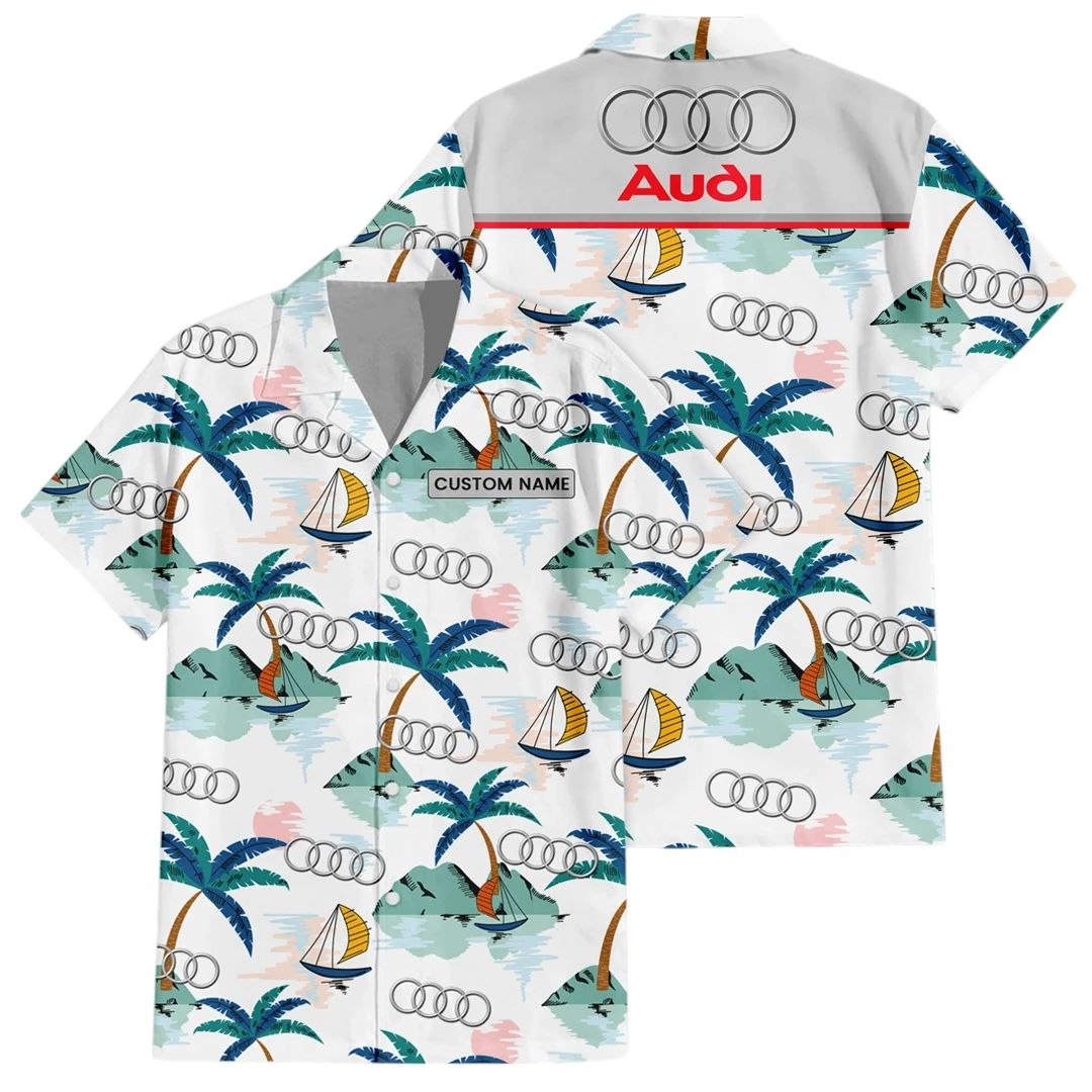 Audi Exclusive Logo Button Up Hawaiian Shirt Tropical Landscape Pattern All-over Print, Custom Name HIDI180225Y7HWLS2AUD Audi Exclusive Logo Button Up Hawaiian Shirt Tropical Landscape Pattern All-over Print, Custom Name HIDI180225Y7HWLS2AUD