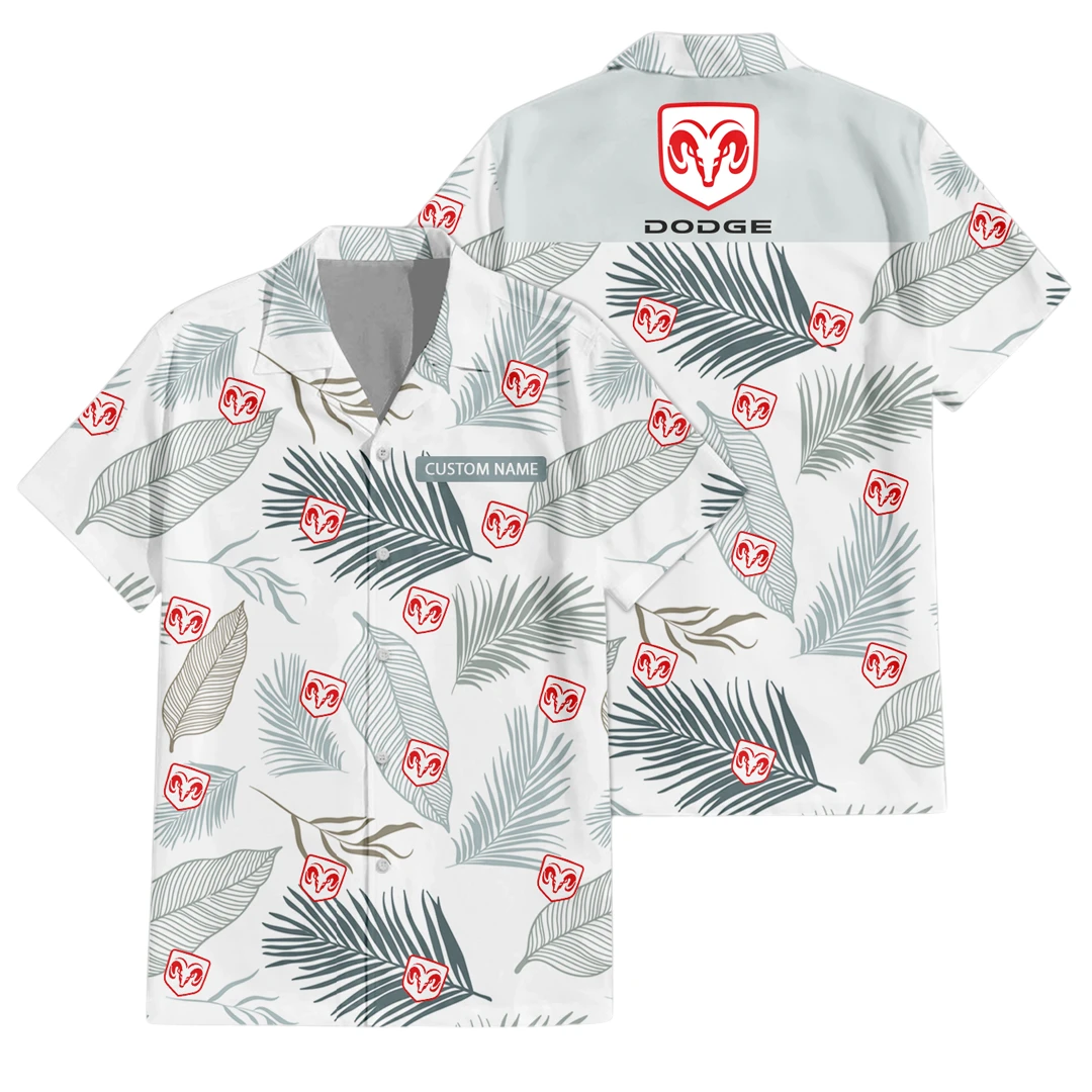 Dodge Exclusive Logo Button Up Hawaiian Shirt Tropical Leaves Seamless Pattern All-over Print, Custom Name HIHI170125Y7HWLS1DOD Dodge Exclusive Logo Button Up Hawaiian Shirt Tropical Leaves Seamless Pattern All-over Print, Custom Name HIHI170125Y7HWLS1DOD