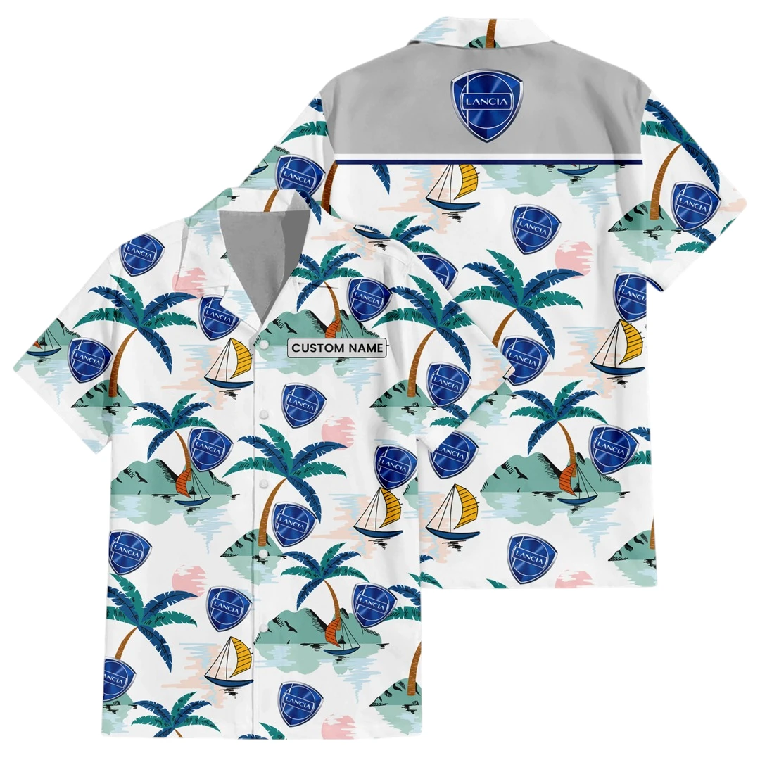 Lancia Exclusive Logo Button Up Hawaiian Shirt Tropical Landscape Pattern All-over Print, Custom Name HIDI200225Y7HWLS2LAN Lancia Exclusive Logo Button Up Hawaiian Shirt Tropical Landscape Pattern All-over Print, Custom Name HIDI200225Y7HWLS2LAN