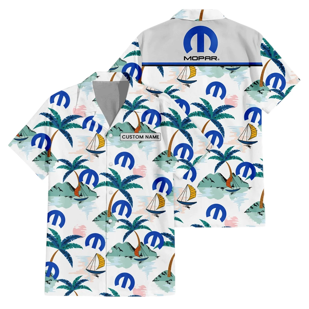 Mopar Exclusive Logo Button Up Hawaiian Shirt Tropical Landscape Pattern All-over Print, Custom Name HIDI200225Y7HWLS2MOP Mopar Exclusive Logo Button Up Hawaiian Shirt Tropical Landscape Pattern All-over Print, Custom Name HIDI200225Y7HWLS2MOP