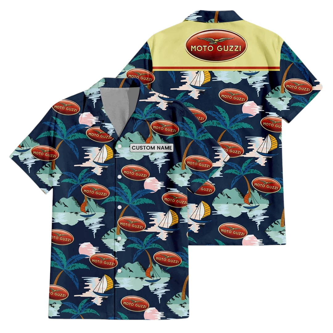 Moto Guzzi Button Up Hawaiian Shirt, Island Paradise Pattern All-over Print, Custom Name HIDI200225Y7HWLS2MOG Moto Guzzi Button Up Hawaiian Shirt, Island Paradise Pattern All-over Print, Custom Name HIDI200225Y7HWLS2MOG