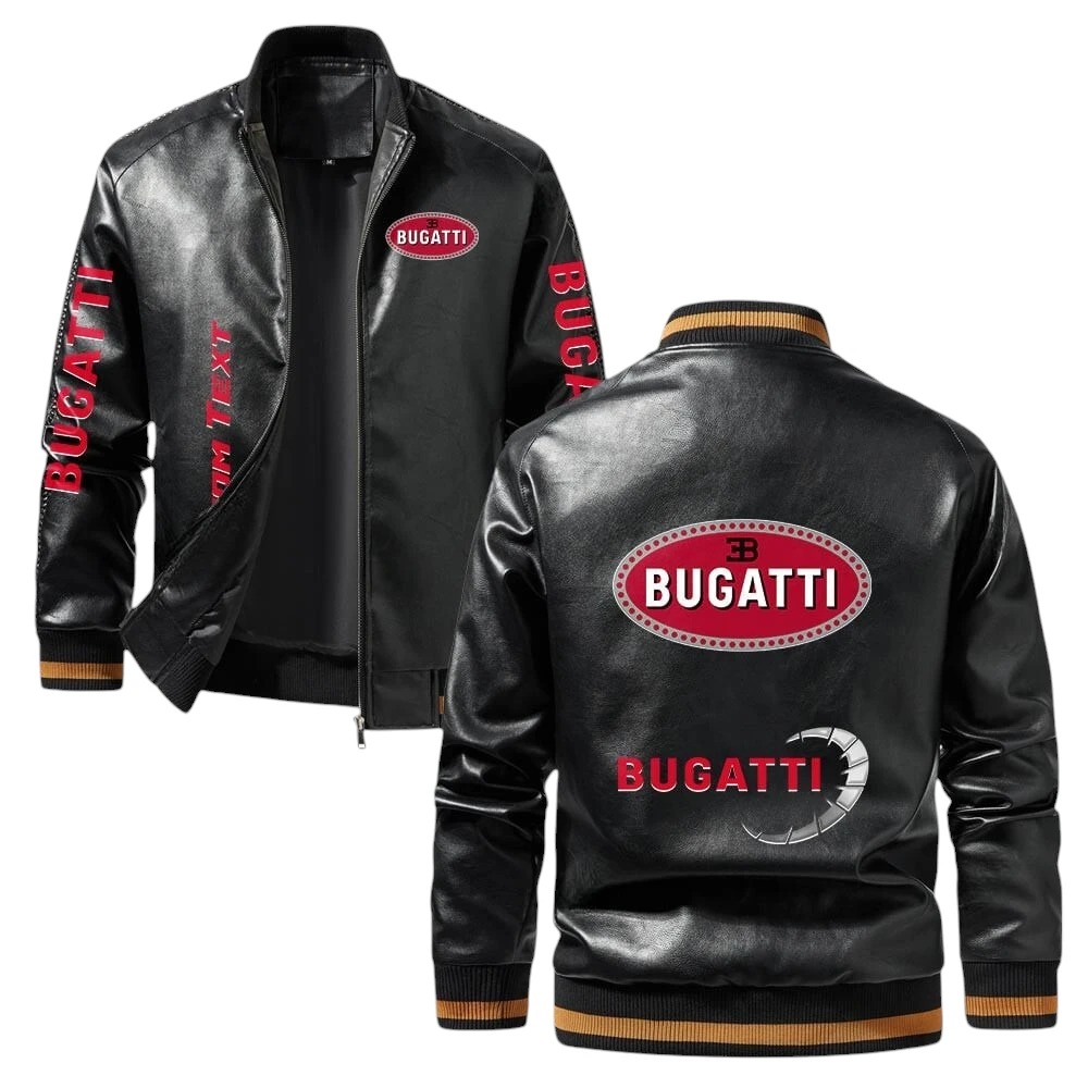Vintage Bugatti Exclusive Logo Jacket, Classic Ribbed Collar and Striped Cuffs, Custom Name TN21032025Y12LJ93CT1BUG Vintage Bugatti Exclusive Logo Jacket, Classic Ribbed Collar and Striped Cuffs, Custom Name TN21032025Y12LJ93CT1BUG