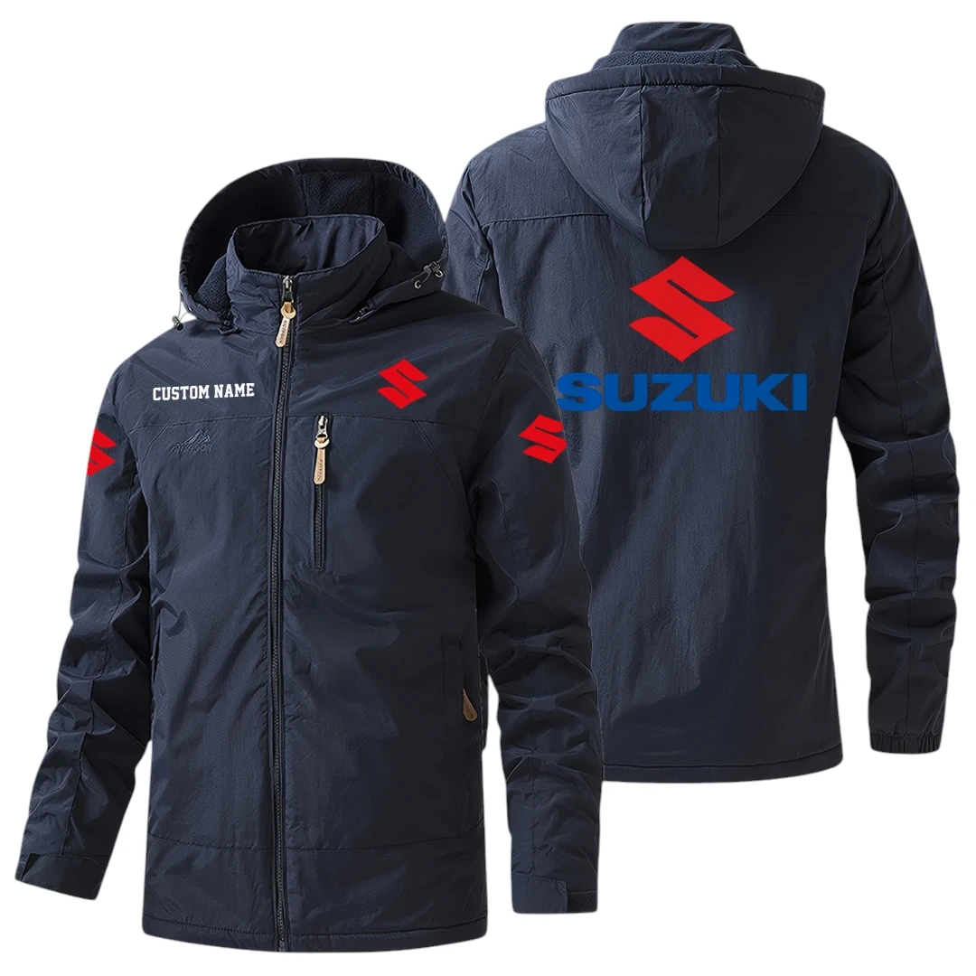 Suzuki Motor Windbreaker Jacket Hooded Warm Lining Waterproof Outdoor Running Jacket For Men Custom Name HIHI240225Y17WO88KIM Suzuki Motor Windbreaker Jacket Hooded Warm Lining Waterproof Outdoor Running Jacket For Men Custom Name HIHI240225Y17WO88KIM