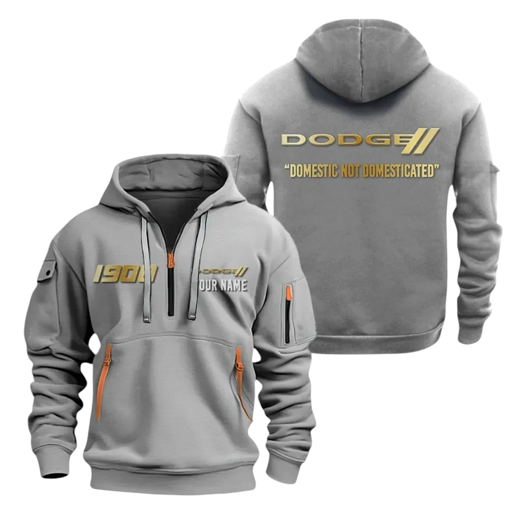 Dodge Half Zip Hoodie, Sports Hooded Multi-Pockets, Custom Name TN0030325Y25QZ2HCT5DOD Dodge Half Zip Hoodie, Sports Hooded Multi-Pockets, Custom Name TN0030325Y25QZ2HCT5DOD