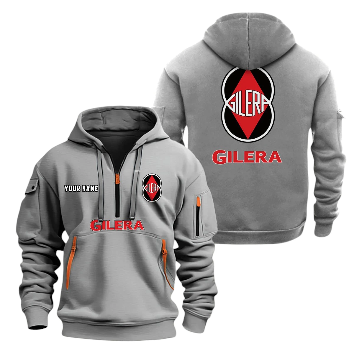Gilera Motorcycles Half Zip Hoodie, Sports Hooded Multi-Pockets, Custom Name TN060325Y25QZ2HCT1GIL Gilera Motorcycles Half Zip Hoodie, Sports Hooded Multi-Pockets, Custom Name TN060325Y25QZ2HCT1GIL