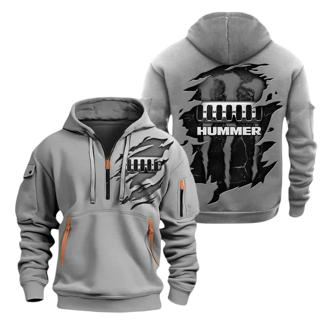 Hummer Half Zip Hoodie, Sports Hooded Multi-Pockets TN060325Y25QZ2HCT2HMR Hummer Half Zip Hoodie, Sports Hooded Multi-Pockets TN060325Y25QZ2HCT2HMR