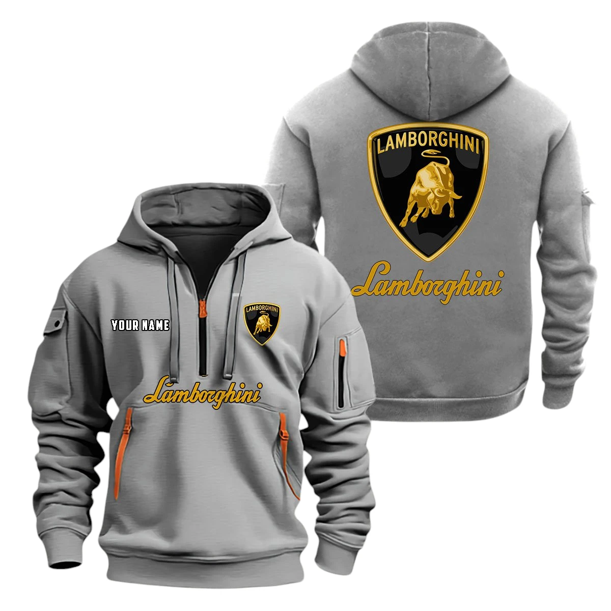 Lamborghini Half Zip Hoodie, Sports Hooded Multi-Pockets, Custom Name TN070325Y25QZ2HCT1LAM Lamborghini Half Zip Hoodie, Sports Hooded Multi-Pockets, Custom Name TN070325Y25QZ2HCT1LAM