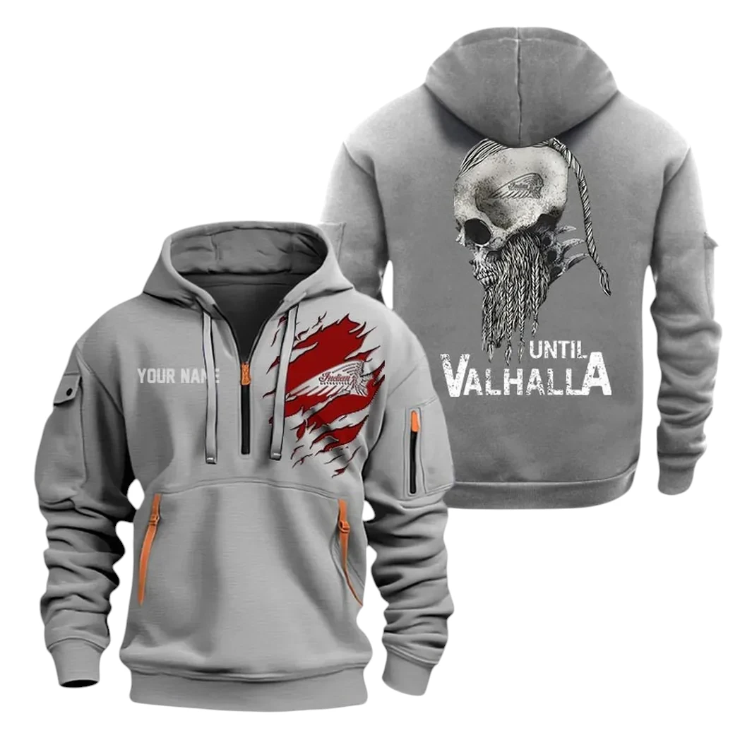 Indian Motorcycle Half Zip Hoodie, Sports Hooded Multi-Pockets, Custom Name TN070325Y25QZ2HCT2INM Indian Motorcycle Half Zip Hoodie, Sports Hooded Multi-Pockets, Custom Name TN070325Y25QZ2HCT2INM