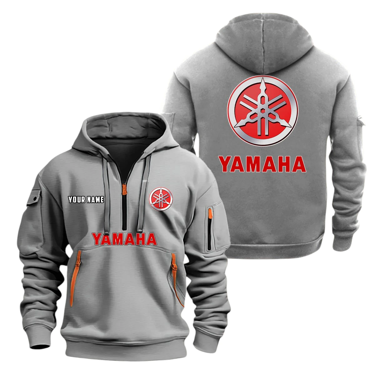 Yamaha Half Zip Hoodie, Sports Hooded Multi-Pockets, Custom Name TN100325Y25QZ2HCT1YMH Yamaha Half Zip Hoodie, Sports Hooded Multi-Pockets, Custom Name TN100325Y25QZ2HCT1YMH
