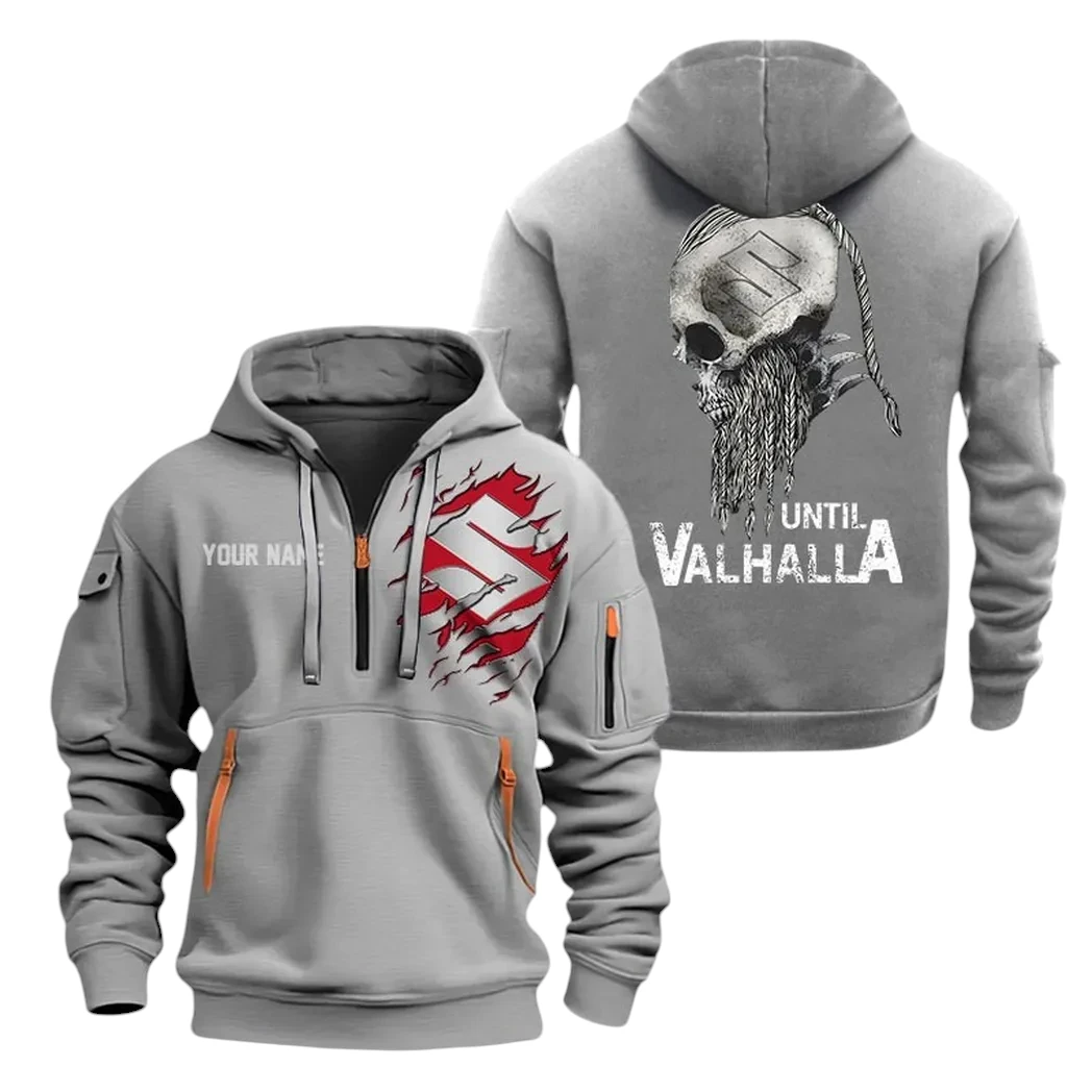 Suzuki Half Zip Hoodie, Sports Hooded Multi-Pockets, Custom Name TN100325Y25QZ2HCT2SUZ Suzuki Half Zip Hoodie, Sports Hooded Multi-Pockets, Custom Name TN100325Y25QZ2HCT2SUZ