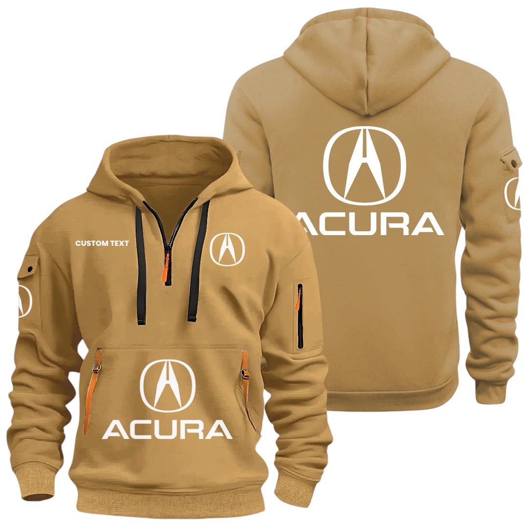 Acura Half Zip Hoodie, Sport Hooded Multi-Pocket, Custom Name HIDI010325Y25QZ2HACU Acura Half Zip Hoodie, Sport Hooded Multi-Pocket, Custom Name HIDI010325Y25QZ2HACU