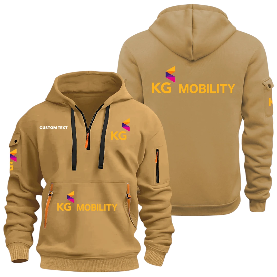 KG Mobility Half Zip Hoodie, Sport Hooded Multi-Pocket, Custom Name HIDI050325Y25QZ2HKGM KG Mobility Half Zip Hoodie, Sport Hooded Multi-Pocket, Custom Name HIDI050325Y25QZ2HKGM
