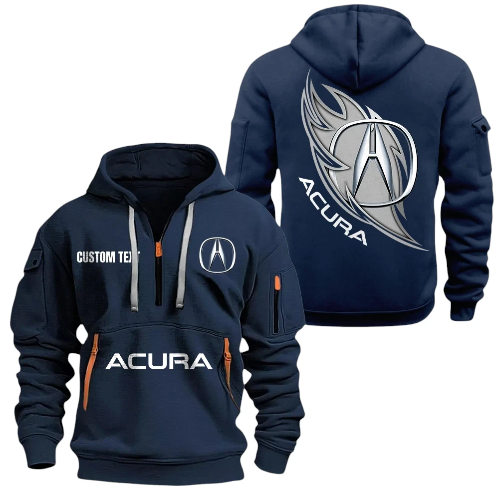 Acura Half Zip Hoodie, Sports Hooded Multi-Pockets, Custom Name TN260325Y25QZ2HRCT1ACU Acura Half Zip Hoodie, Sports Hooded Multi-Pockets, Custom Name TN260325Y25QZ2HRCT1ACU