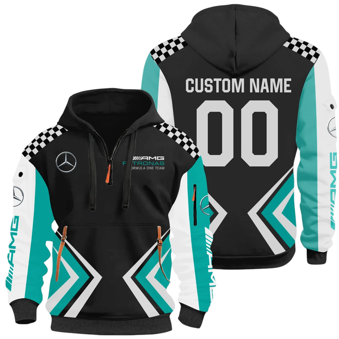 Mercedes-AMG Petronas Half Zip Hoodie All Over Prints, Multi-Pockets Custom Name & Number HIDI080325Y26QZ3HMAP Mercedes-AMG Petronas Half Zip Hoodie All Over Prints, Multi-Pockets Custom Name & Number HIDI080325Y26QZ3HMAP