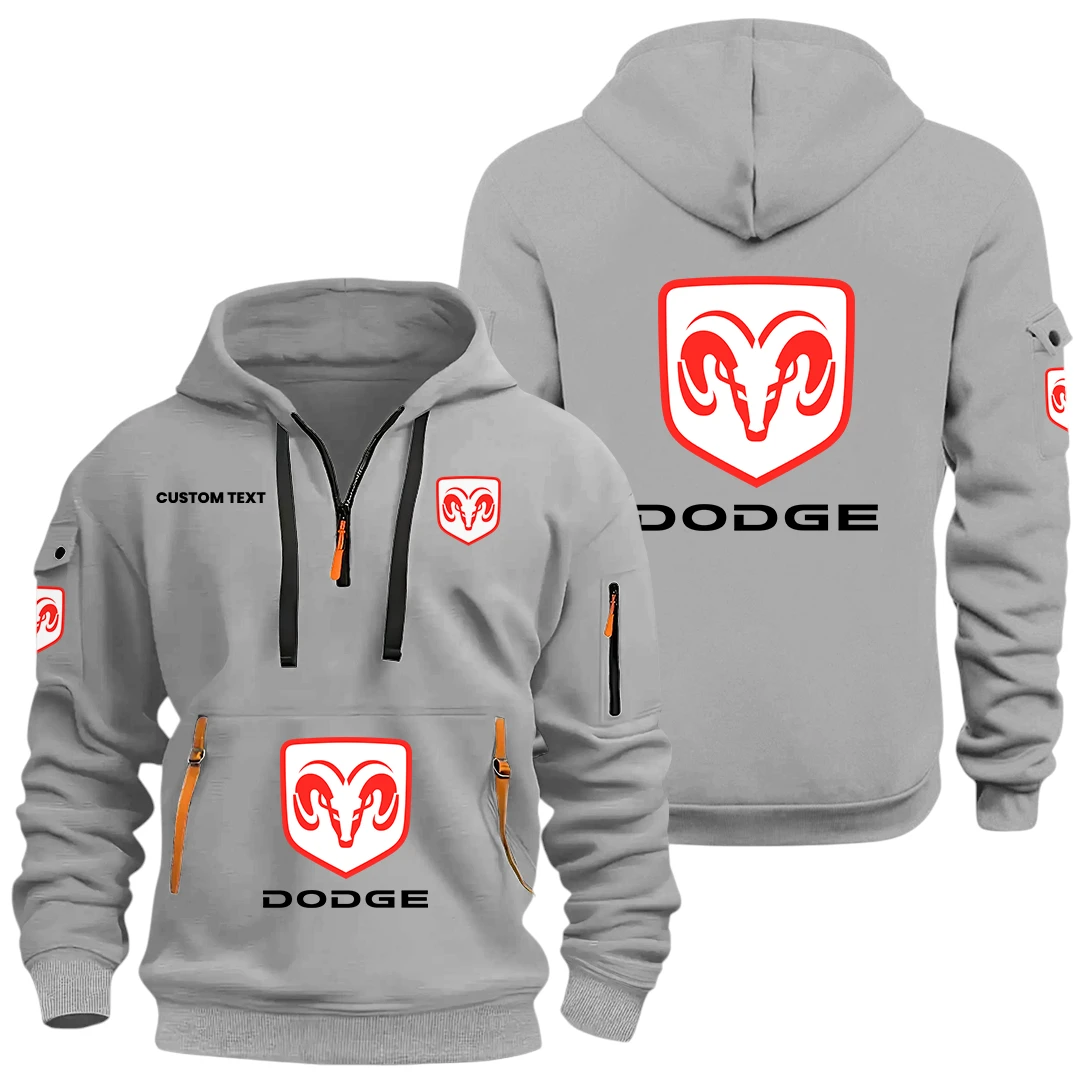 Dodge Half Zip Hoodie, Sports Hooded Multi-Pockets, Custom Name HIDI030325Y25QZ2HDOD Dodge Half Zip Hoodie, Sports Hooded Multi-Pockets, Custom Name HIDI030325Y25QZ2HDOD