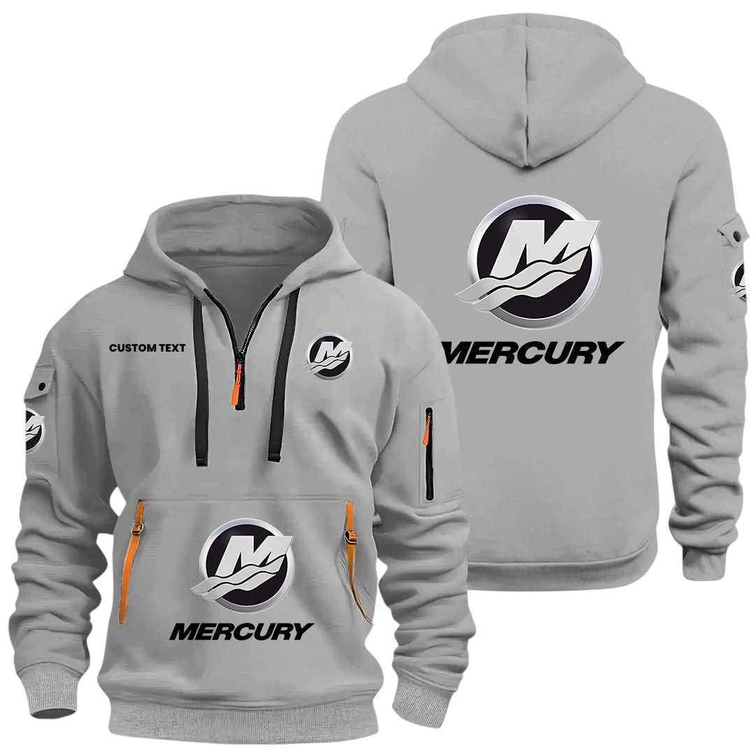 Mercury Half Zip Hoodie, Sports Hooded Multi-Pockets, Custom Name HIDI030325Y25QZ2HMER Mercury Half Zip Hoodie, Sports Hooded Multi-Pockets, Custom Name HIDI030325Y25QZ2HMER