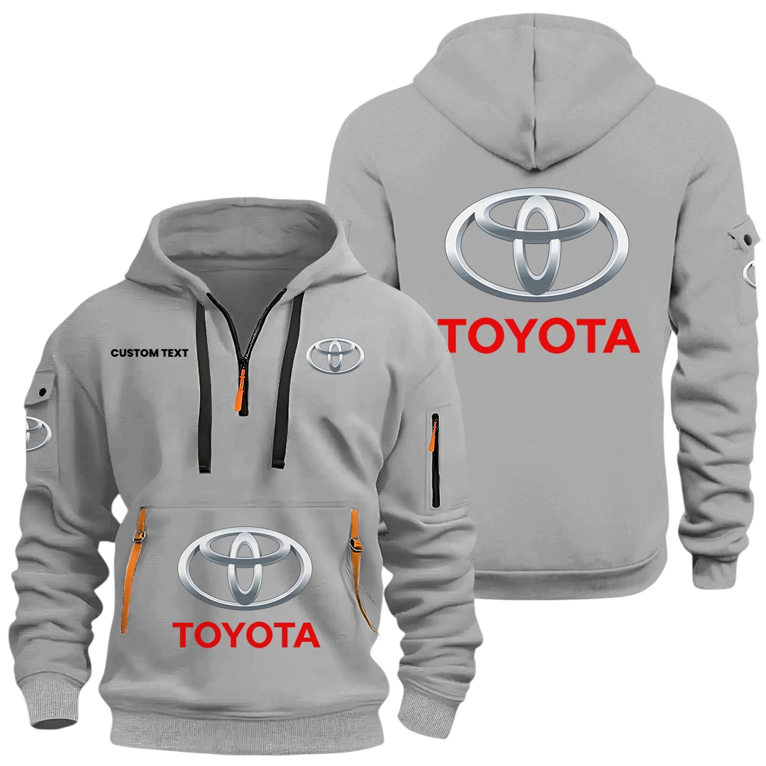 Toyota Half Zip Hoodie, Sports Hooded Multi-Pockets, Custom Name HIDI040325Y25QZ2HTOY Toyota Half Zip Hoodie, Sports Hooded Multi-Pockets, Custom Name HIDI040325Y25QZ2HTOY
