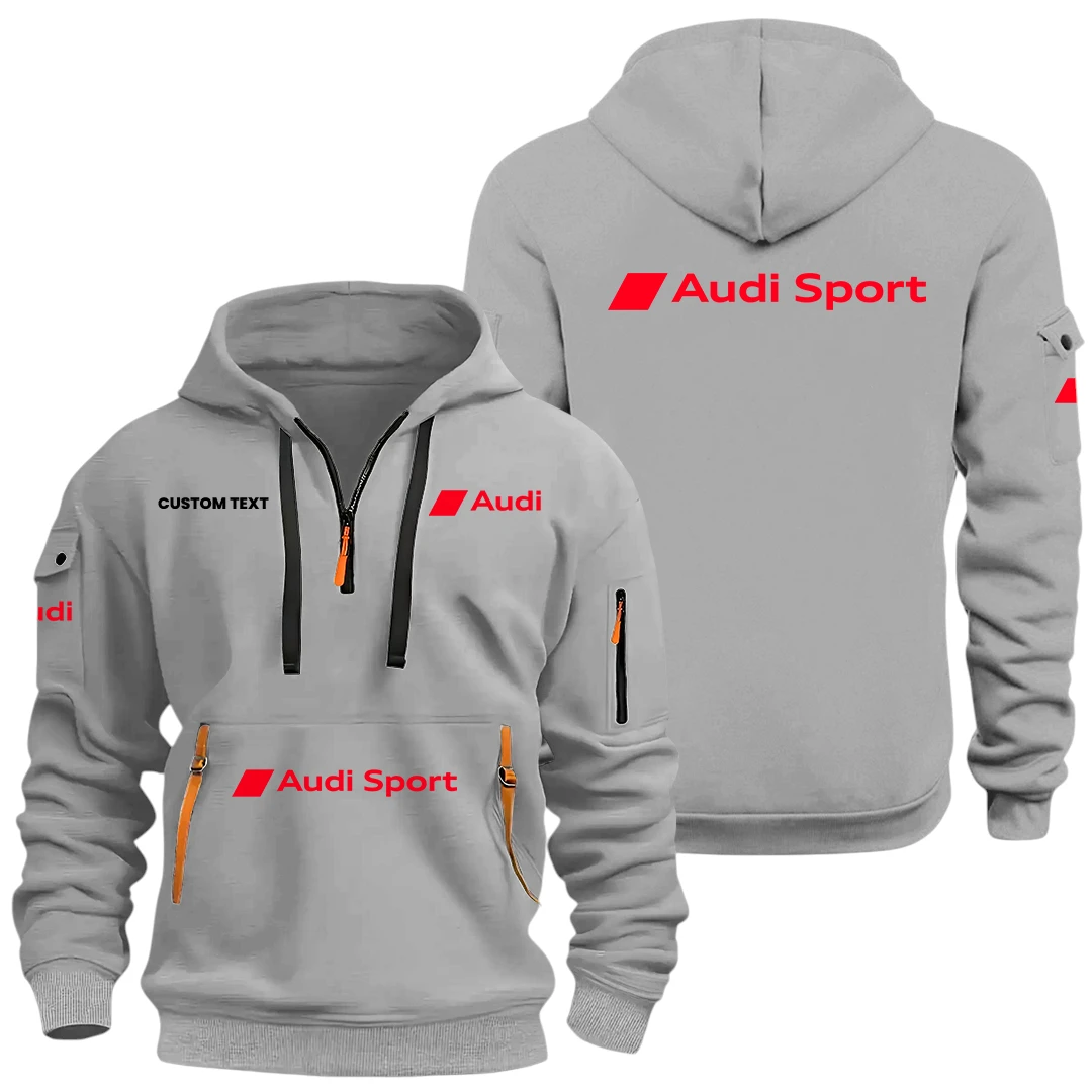 Audi Sport Half Zip Hoodie, Sports Hooded Multi-Pockets, Custom Name HIDI060325Y25QZ2HAUS Audi Sport Half Zip Hoodie, Sports Hooded Multi-Pockets, Custom Name HIDI060325Y25QZ2HAUS