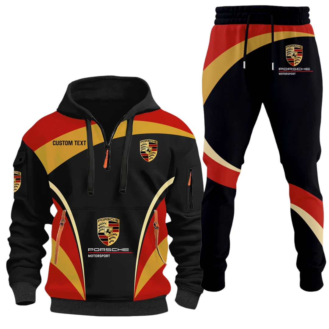 Porsche Motorsport Half Zip Hoodie x Long Pants Set All-over Print, Custom Name HIDI110325Y26QZ3HPOM Porsche Motorsport Half Zip Hoodie x Long Pants Set All-over Print, Custom Name HIDI110325Y26QZ3HPOM