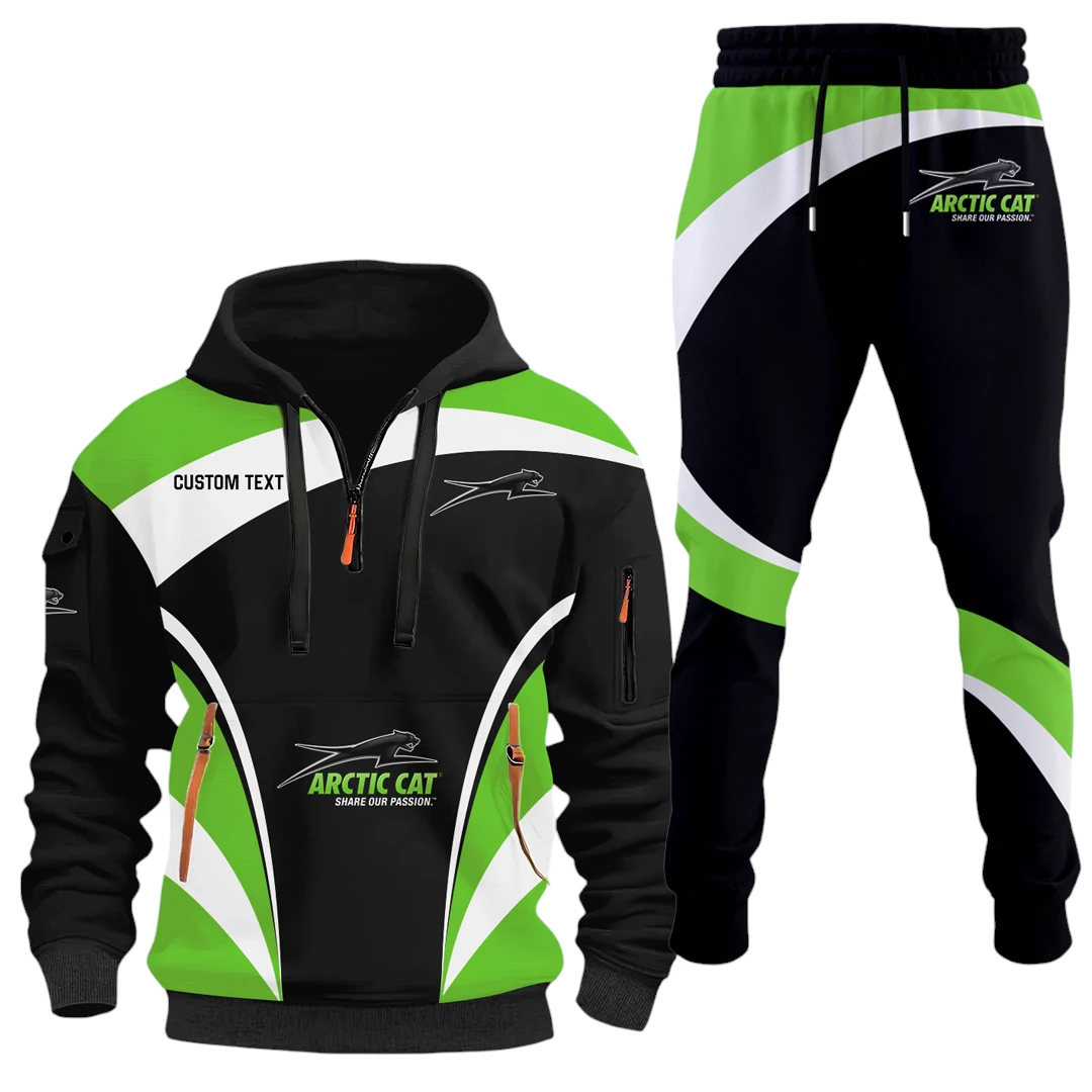 Arctic Cat Half Zip Hoodie x Long Pants Set All-over Print, Custom Name HIDI120325Y26QZ3HARC Arctic Cat Half Zip Hoodie x Long Pants Set All-over Print, Custom Name HIDI120325Y26QZ3HARC