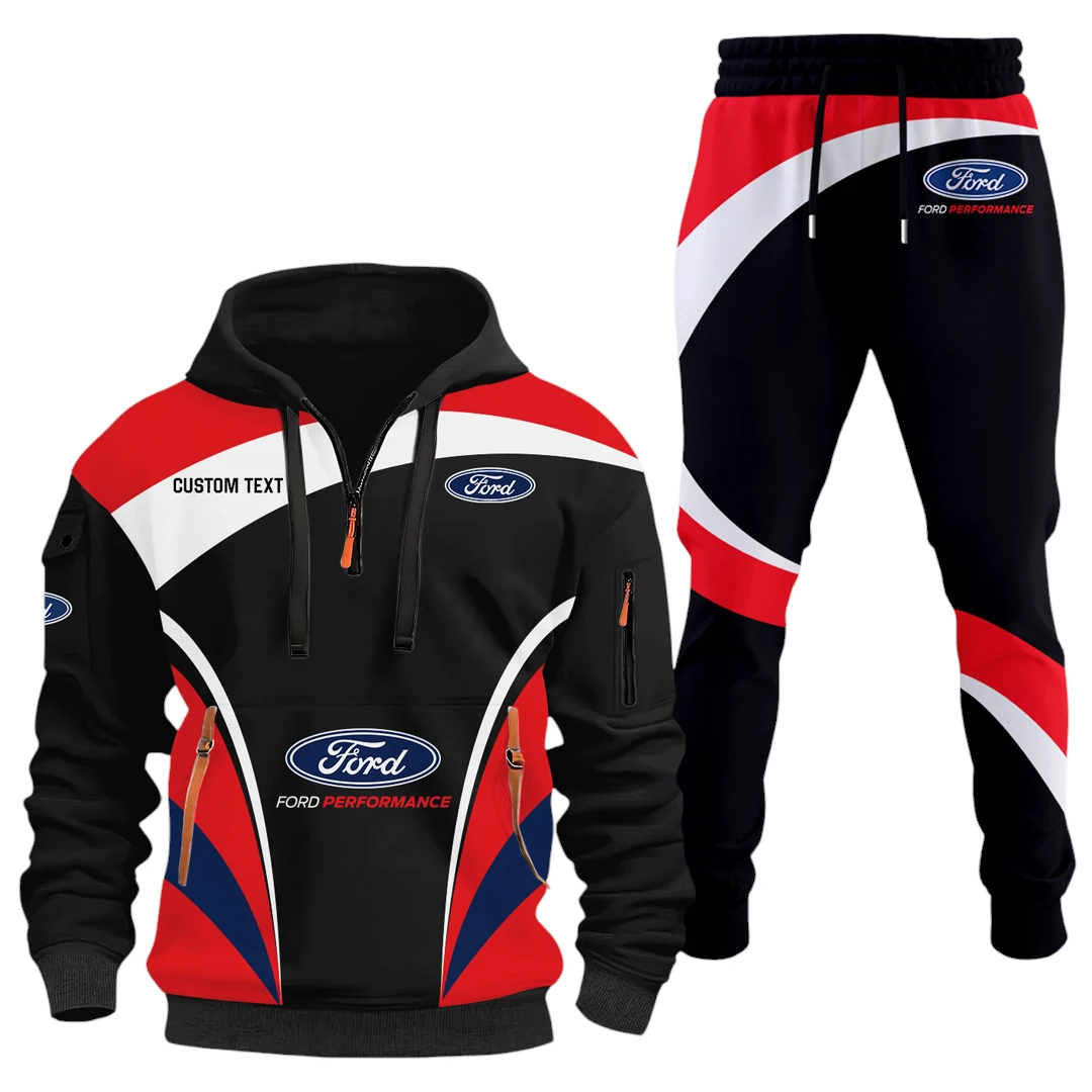 Ford Performance Half Zip Hoodie x Long Pants Set All-over Print, Custom Name HIDI120325Y26QZ3HFOP Ford Performance Half Zip Hoodie x Long Pants Set All-over Print, Custom Name HIDI120325Y26QZ3HFOP
