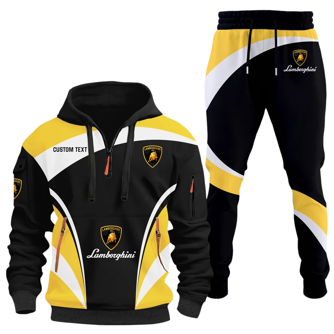 Lamborghini Half Zip Hoodie x Long Pants Set All-over Print, Custom Name HIDI130325Y26QZ3HLAM Lamborghini Half Zip Hoodie x Long Pants Set All-over Print, Custom Name HIDI130325Y26QZ3HLAM