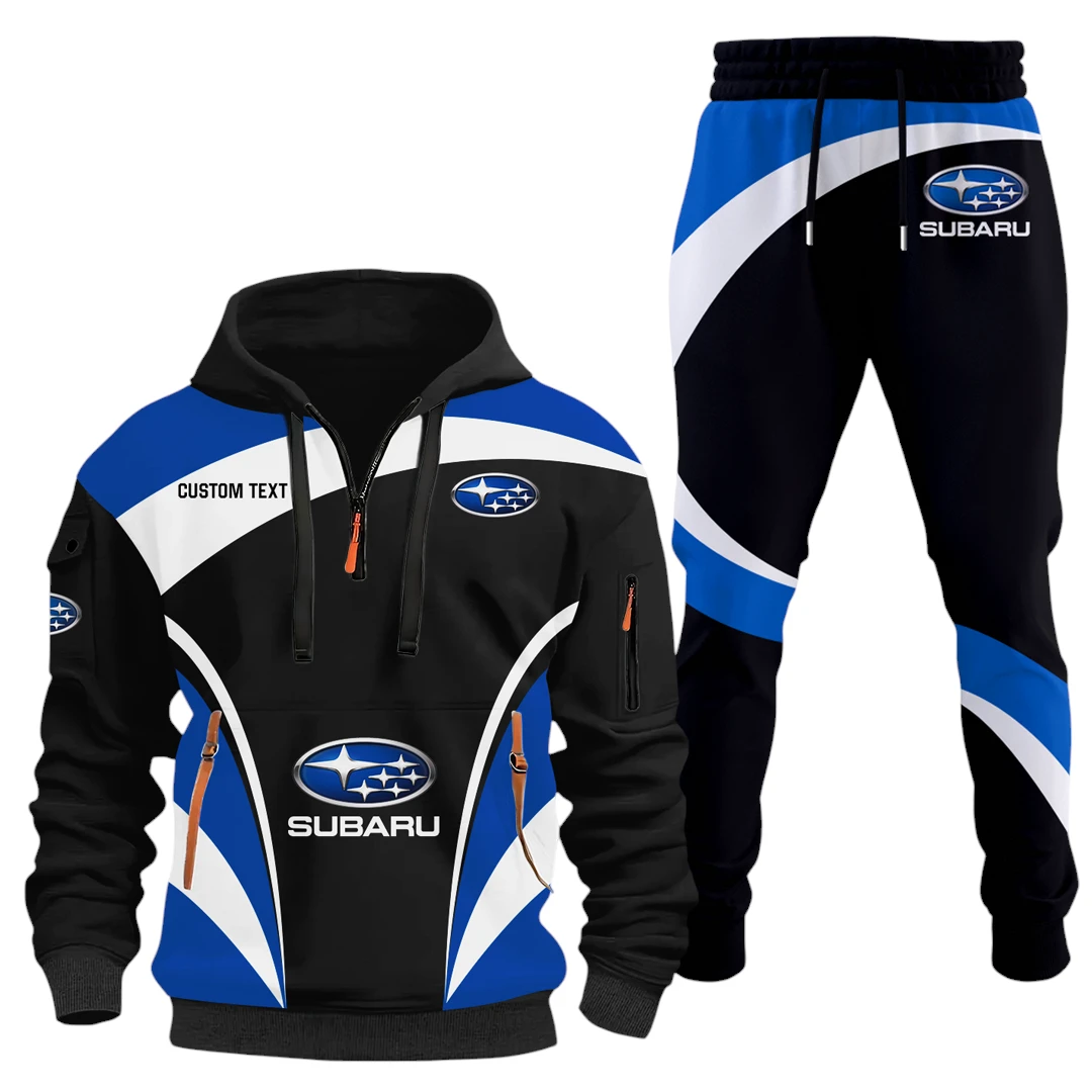 Subaru Half Zip Hoodie x Long Pants Set All-over Print, Custom Name HIDI140325Y26QZ3HSUB Subaru Half Zip Hoodie x Long Pants Set All-over Print, Custom Name HIDI140325Y26QZ3HSUB
