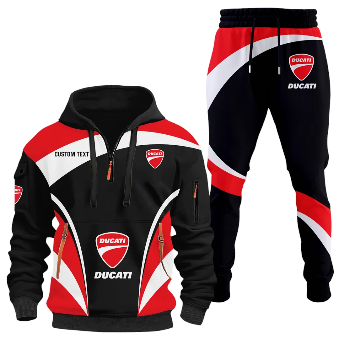 Ducati Motor Holding Half Zip Hoodie x Long Pants Set All-over Print, Custom Name HIDI150325Y26QZ3HDMH Ducati Motor Holding Half Zip Hoodie x Long Pants Set All-over Print, Custom Name HIDI150325Y26QZ3HDMH