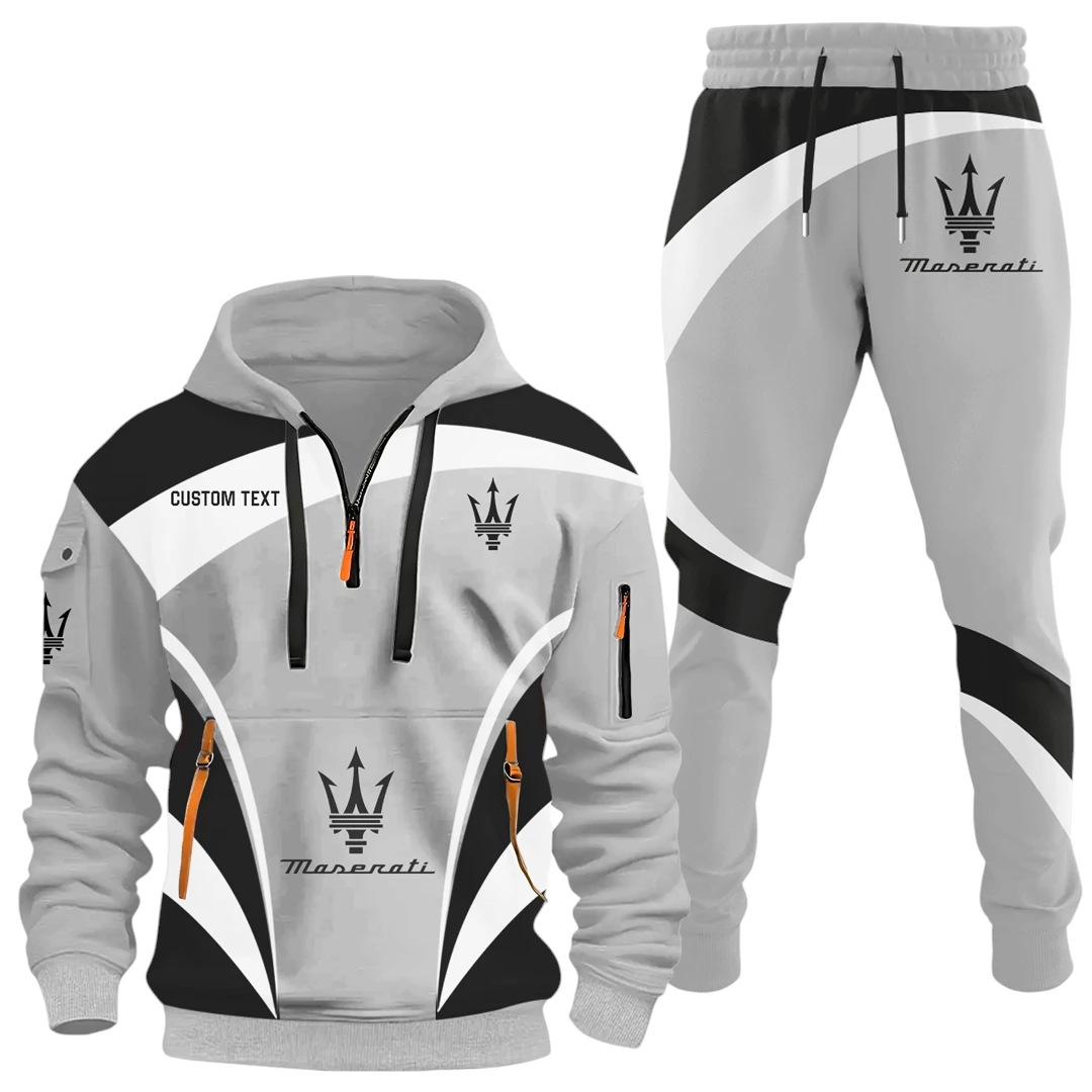 Maserati Half Zip Hoodie x Long Pants Set All-over Print, Custom Name HIDI140325Y26QZ3HMAS Maserati Half Zip Hoodie x Long Pants Set All-over Print, Custom Name HIDI140325Y26QZ3HMAS