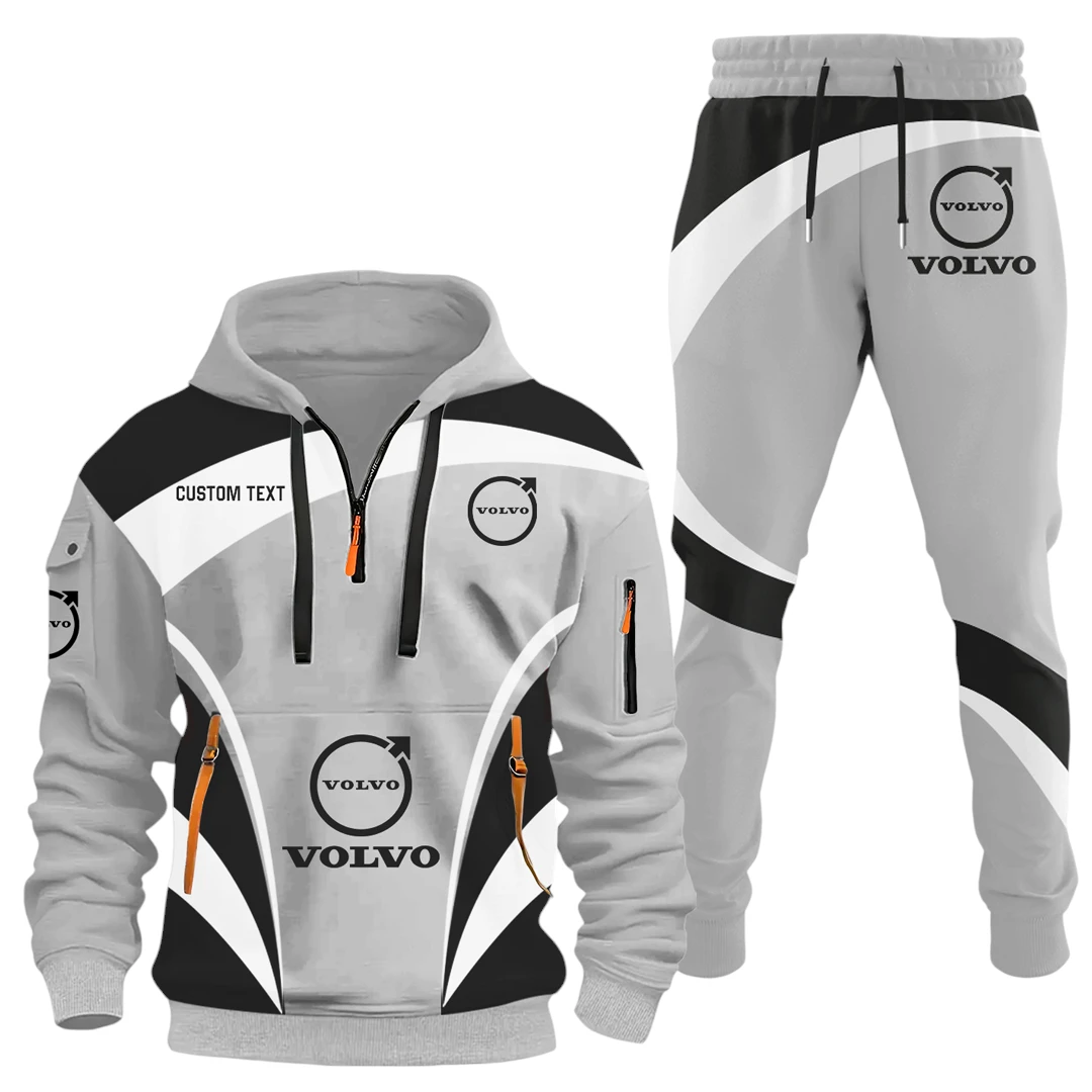 Volvo Half Zip Hoodie x Long Pants Set All-over Print, Custom Name HIDI140325Y26QZ3HVOV Volvo Half Zip Hoodie x Long Pants Set All-over Print, Custom Name HIDI140325Y26QZ3HVOV