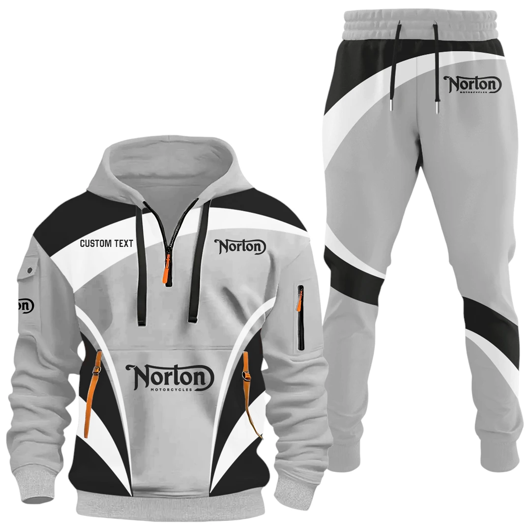Norton Motorcycle Half Zip Hoodie x Long Pants Set All-over Print, Custom Name HIDI150325Y26QZ3HNOM Norton Motorcycle Half Zip Hoodie x Long Pants Set All-over Print, Custom Name HIDI150325Y26QZ3HNOM