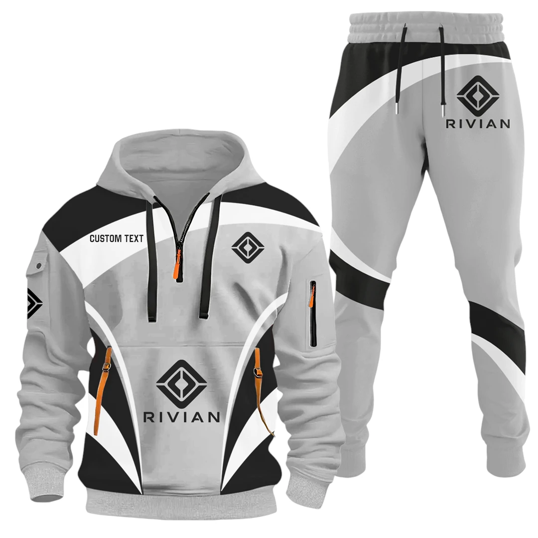Rivian Automotive Half Zip Hoodie x Long Pants Set All-over Print, Custom Name HIDI150325Y26QZ3HRVA Rivian Automotive Half Zip Hoodie x Long Pants Set All-over Print, Custom Name HIDI150325Y26QZ3HRVA
