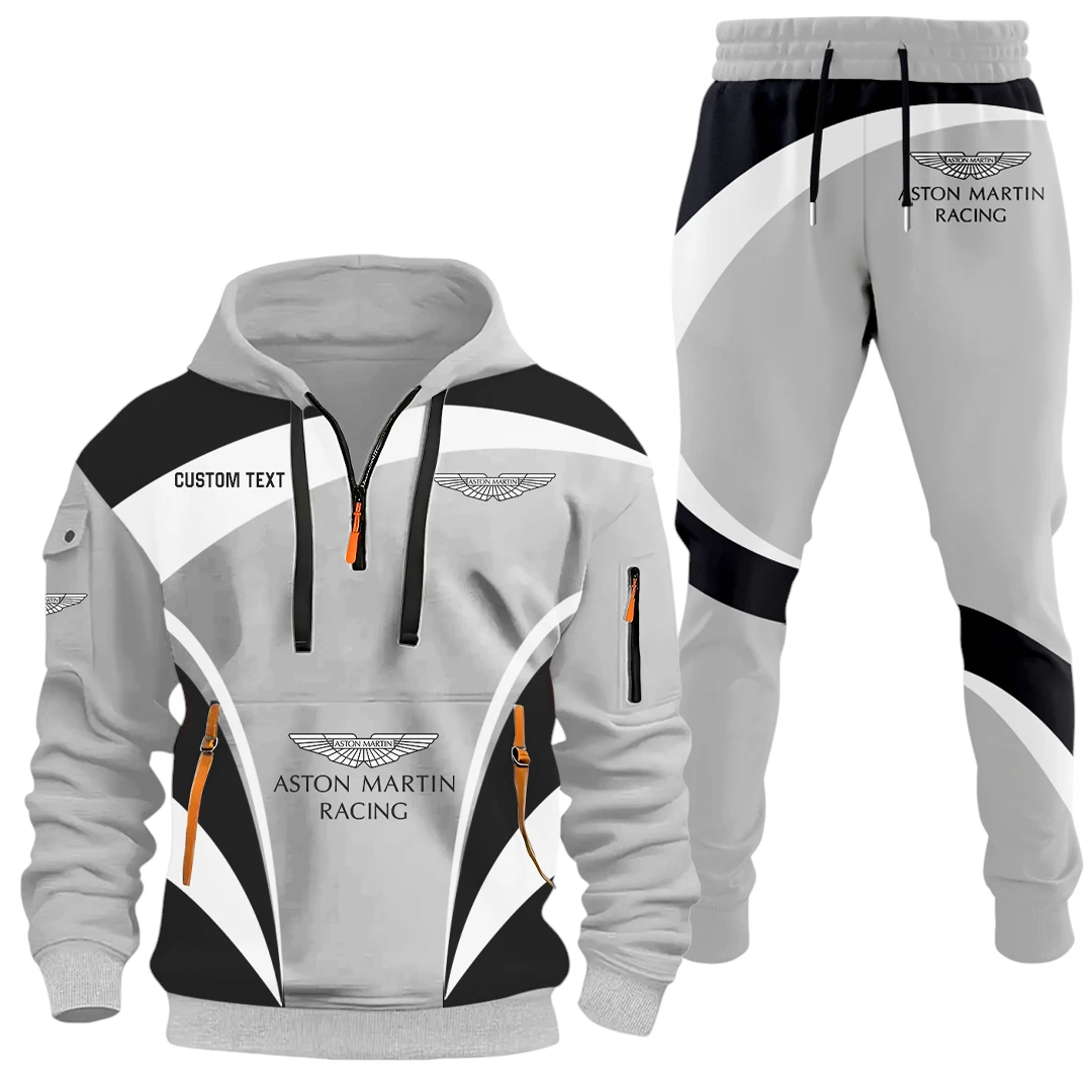 Aston Martin Racing Half Zip Hoodie x Long Pants Set All-over Print, Custom Name HIDI100325Y26QZ3HAMR Aston Martin Racing Half Zip Hoodie x Long Pants Set All-over Print, Custom Name HIDI100325Y26QZ3HAMR