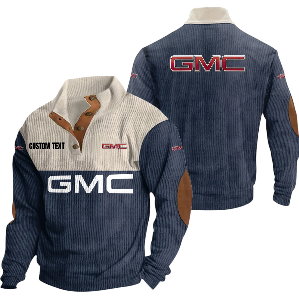GMC Exclusive Logo Knitted Ribbed Corduroy Sweatshirt Mid Stretch Stand Collar Pullover Sweater, Custom Text HG140325Y32RCSCT1GMC GMC Exclusive Logo Knitted Ribbed Corduroy Sweatshirt Mid Stretch Stand Collar Pullover Sweater, Custom Text HG140325Y32RCSCT1GMC