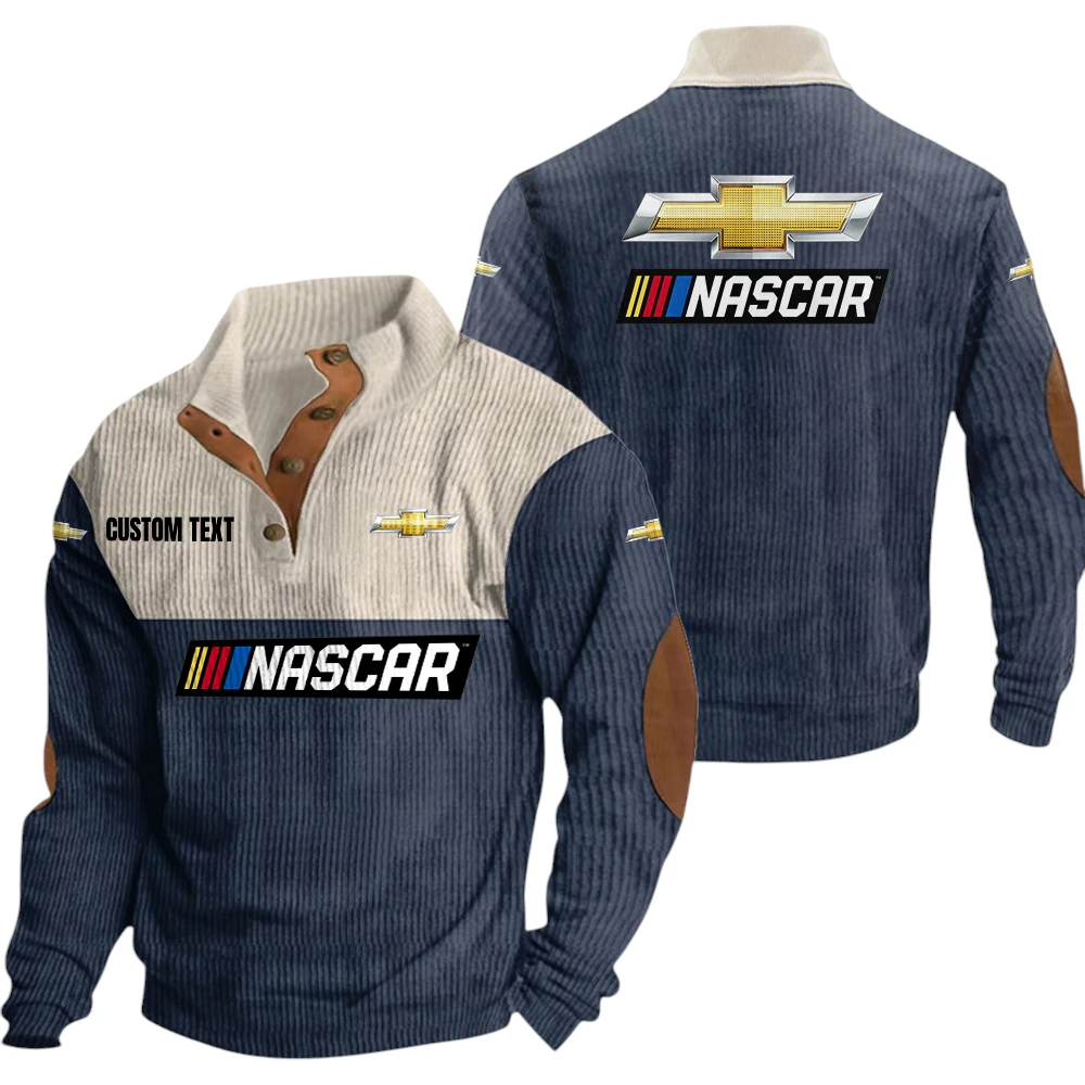 Chevy Nascar Exclusive Logo Knitted Ribbed Corduroy Sweatshirt Mid Stretch Stand Collar Pullover Sweater, Custom Text HG140325Y32RCSCT2CHE Chevy Nascar Exclusive Logo Knitted Ribbed Corduroy Sweatshirt Mid Stretch Stand Collar Pullover Sweater, Custom Text HG140325Y32RCSCT2CHE