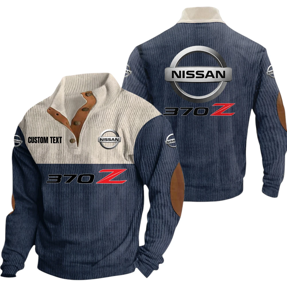 Nissan 370z Exclusive Logo Knitted Ribbed Corduroy Sweatshirt Mid Stretch Stand Collar Pullover Sweater, Custom Text HG150325Y32RCSCT4NIS Nissan 370z Exclusive Logo Knitted Ribbed Corduroy Sweatshirt Mid Stretch Stand Collar Pullover Sweater, Custom Text HG150325Y32RCSCT4NIS