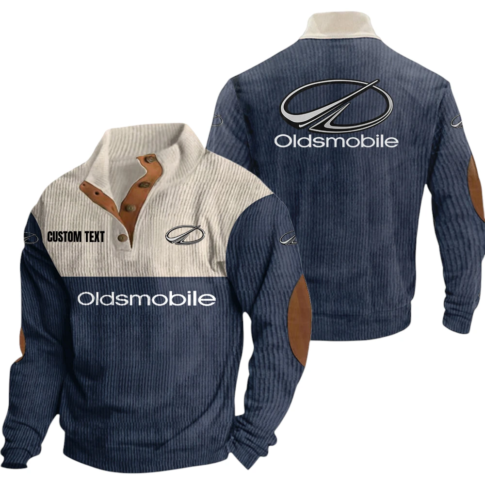Oldsmobile Exclusive Logo Knitted Ribbed Corduroy Sweatshirt Mid Stretch Stand Collar Pullover Sweater, Custom Text HG170325Y32RCSCT1OLD Oldsmobile Exclusive Logo Knitted Ribbed Corduroy Sweatshirt Mid Stretch Stand Collar Pullover Sweater, Custom Text HG170325Y32RCSCT1OLD