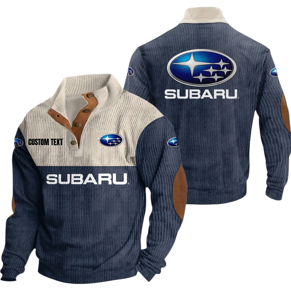 Subaru Exclusive Logo Knitted Ribbed Corduroy Sweatshirt Mid Stretch Stand Collar Pullover Sweater, Custom Text HG170325Y32RCSCT1SUB Subaru Exclusive Logo Knitted Ribbed Corduroy Sweatshirt Mid Stretch Stand Collar Pullover Sweater, Custom Text HG170325Y32RCSCT1SUB