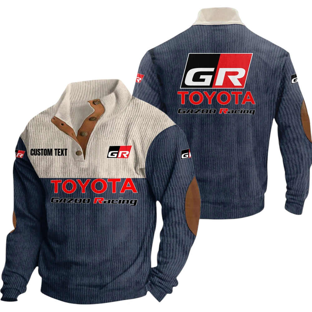 Toyota Gazoo Racing Knitted Ribbed Corduroy Sweatshirt Mid Stretch Stand Collar Pullover Sweater, Custom Text HG170325Y32RCSCT1TGR Toyota Gazoo Racing Knitted Ribbed Corduroy Sweatshirt Mid Stretch Stand Collar Pullover Sweater, Custom Text HG170325Y32RCSCT1TGR