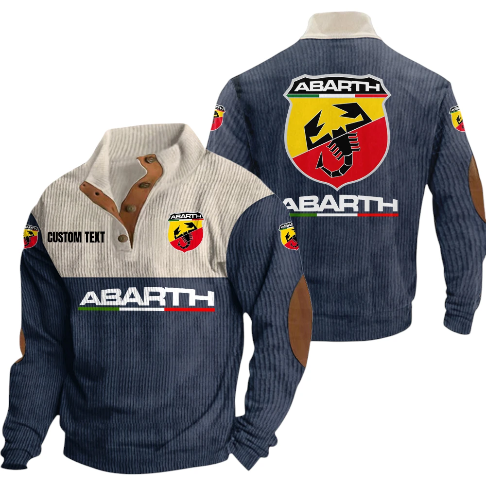 Abarth Exclusive Logo Knitted Ribbed Corduroy Sweatshirt Mid Stretch Stand Collar Pullover Sweater, Custom Text HI070325Y32RCSCT1ABA Abarth Exclusive Logo Knitted Ribbed Corduroy Sweatshirt Mid Stretch Stand Collar Pullover Sweater, Custom Text HI070325Y32RCSCT1ABA