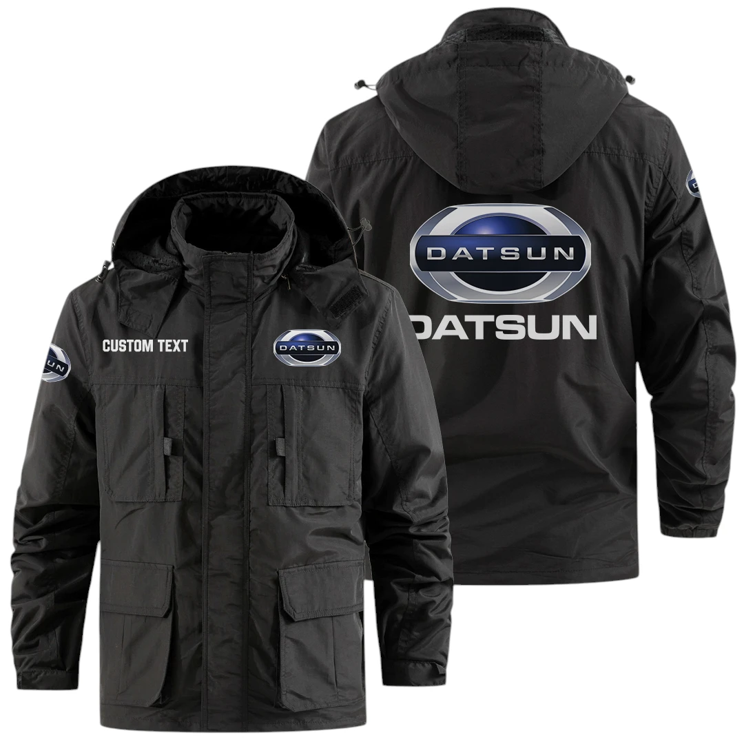 Datsun Exclusive Logo Windbreaker Jacket Hooded Detachable, Outdoor Jacket Multi Pocket, Custom Name HIDI170325Y26WMPDAT Datsun Exclusive Logo Windbreaker Jacket Hooded Detachable, Outdoor Jacket Multi Pocket, Custom Name HIDI170325Y26WMPDAT