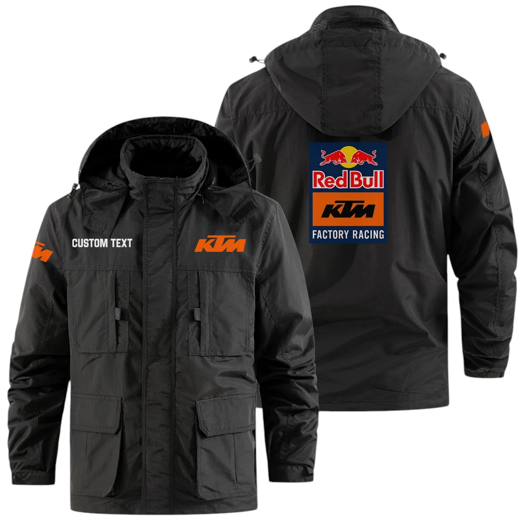 Red Bull KTM Factory Racing Exclusive Logo Windbreaker Jacket Hooded Detachable, Outdoor Jacket Multi Pocket, Custom Name HIDI180325Y26WMPKTM Red Bull KTM Factory Racing Exclusive Logo Windbreaker Jacket Hooded Detachable, Outdoor Jacket Multi Pocket, Custom Name HIDI180325Y26WMPKTM