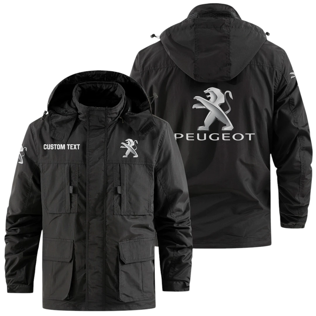 Peugeot Exclusive Logo Windbreaker Jacket Hooded Detachable, Outdoor Jacket Multi Pocket, Custom Name HIDI180325Y26WMPPEU Peugeot Exclusive Logo Windbreaker Jacket Hooded Detachable, Outdoor Jacket Multi Pocket, Custom Name HIDI180325Y26WMPPEU