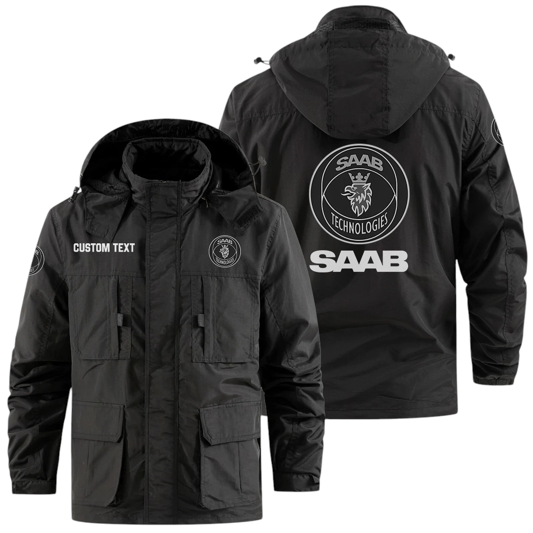 Saab Exclusive Logo Windbreaker Jacket Hooded Detachable, Outdoor Jacket Multi Pocket, Custom Name HIDI180325Y26WMPSAA Saab Exclusive Logo Windbreaker Jacket Hooded Detachable, Outdoor Jacket Multi Pocket, Custom Name HIDI180325Y26WMPSAA