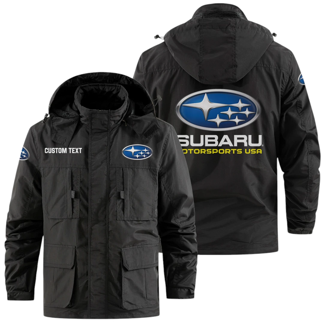 Subaru Motorsports USA Racing Exclusive Logo Windbreaker Jacket Hooded Detachable, Outdoor Jacket Multi Pocket, Custom Name HIDI190325Y26WMPSUM Subaru Motorsports USA Racing Exclusive Logo Windbreaker Jacket Hooded Detachable, Outdoor Jacket Multi Pocket, Custom Name HIDI190325Y26WMPSUM